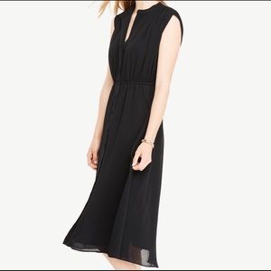 NWOT Ann Taylor Button Down Dress, Black, Size 4P